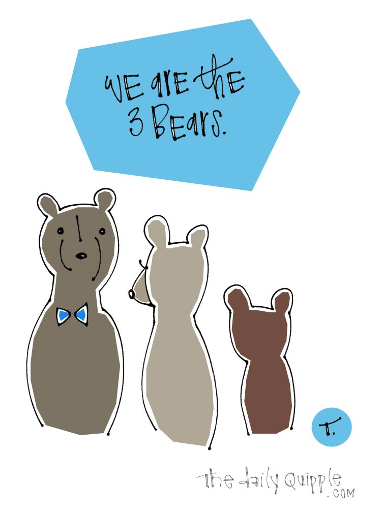We are the 3 bears.