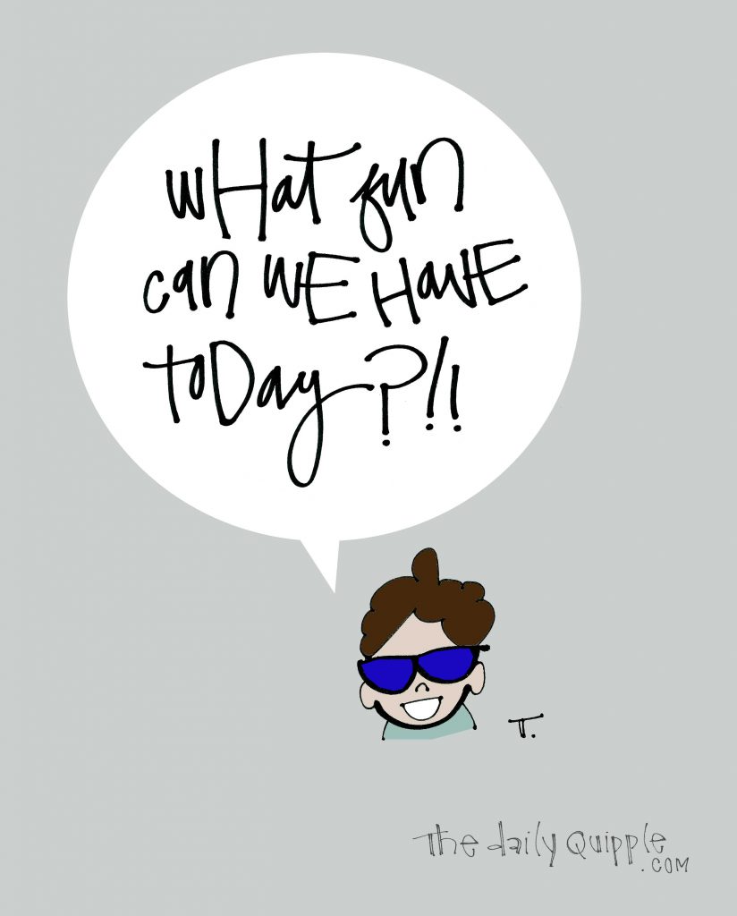 Illustration of a cool kid and words: What fun can we have today?