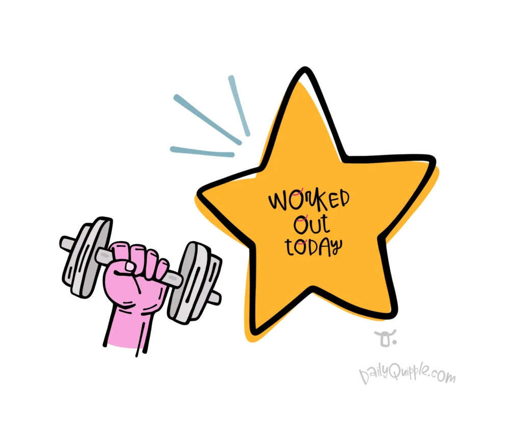 Gold Star for Working Out | The Daily Quipple