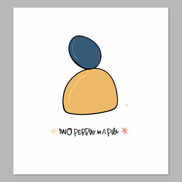 Two Pebbles Digital Print